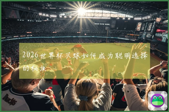 2026世界杯买球如何成为聪明选择的秘诀